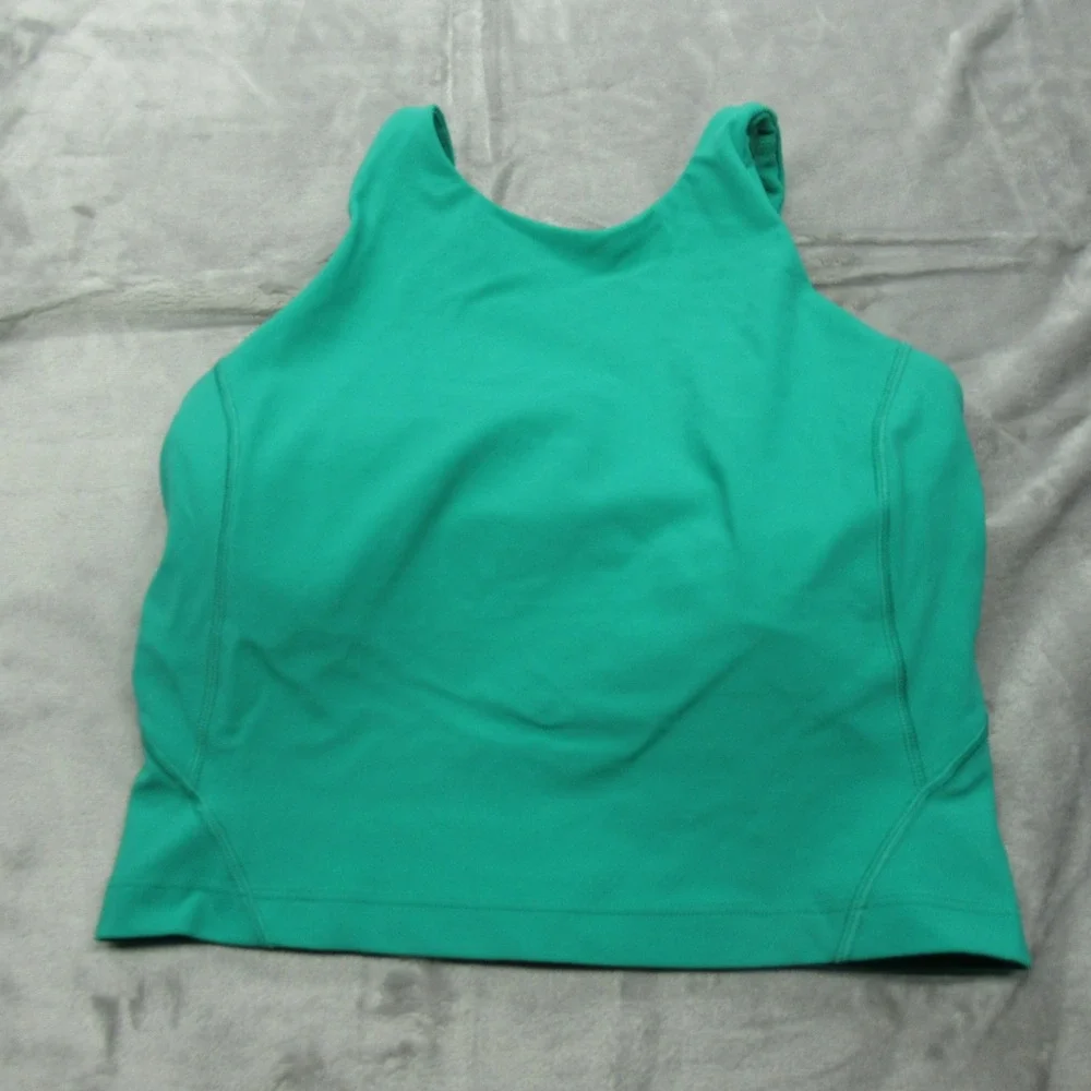 Lululemon Align Tank Womens 4‎ Teal Green High Neck Athletic Gym Yoga Active Run